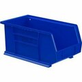 Akro-Mils Hang & Stack Storage Bin, Plastic, Blue, 12 PK 30240 BLUE